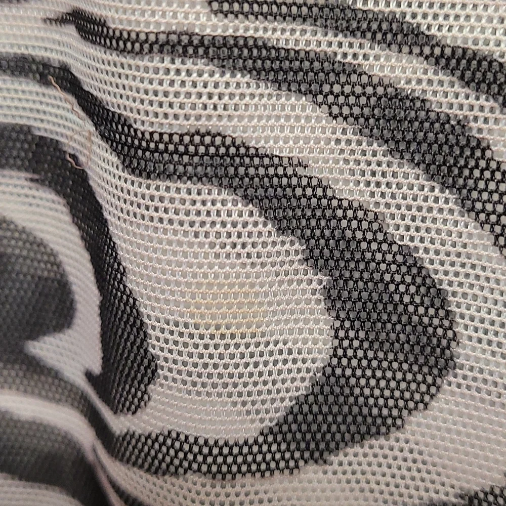 Zebra patterned bathing suit cover up sheer tie pants size M - Picture 5 of 5